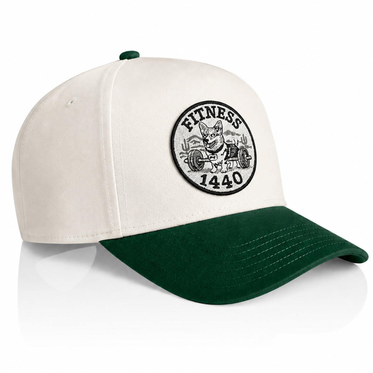 Two Tone Winnie Cap (Nude/Green)