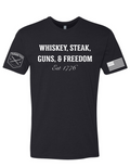 Whiskey, Steak, Guns, & Freedom Tee